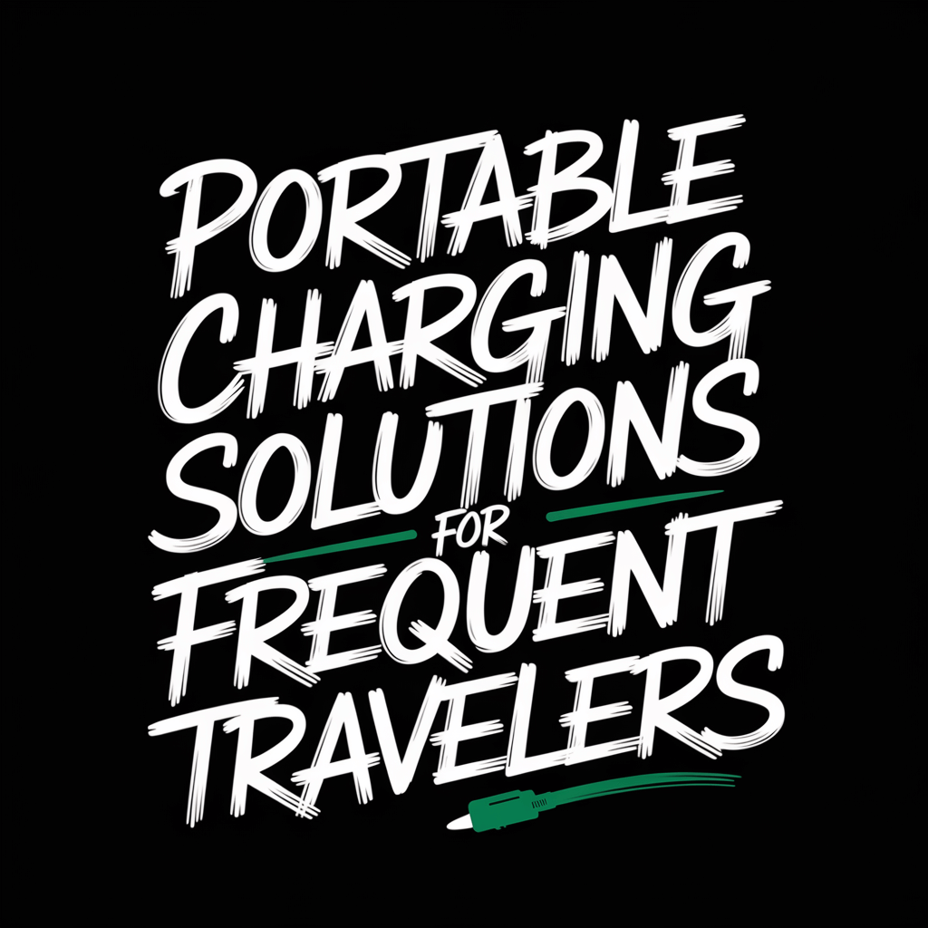 Text graphic highlighting portable charging solutions for frequent travelers, emphasizing convenience while on the go.
