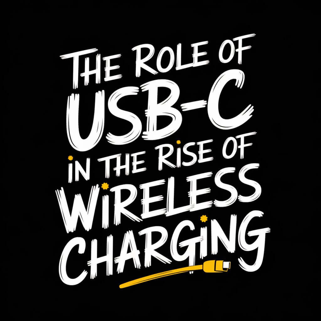 Text graphic illustrating the role of USB-C in the rise of wireless charging, highlighting the importance of USB-C.