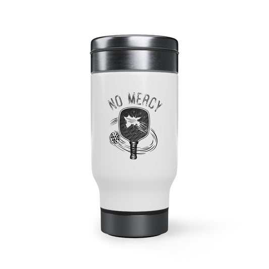No Mercy Pickleball Series - Stainless Steel Travel Mug with Handle, 14oz