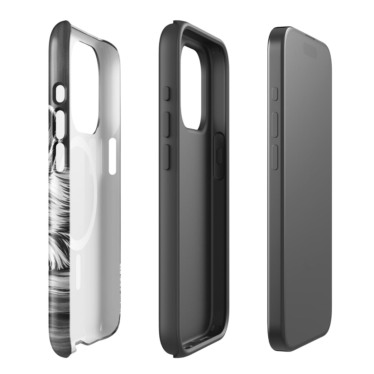 Magnetic Phone Case with elegant puppy art for iPhone protection