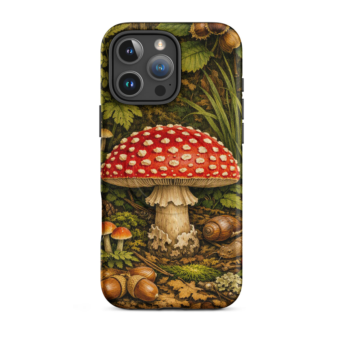 Magnetic Phone Case featuring Amanita Muscaria mushroom design for iPhone