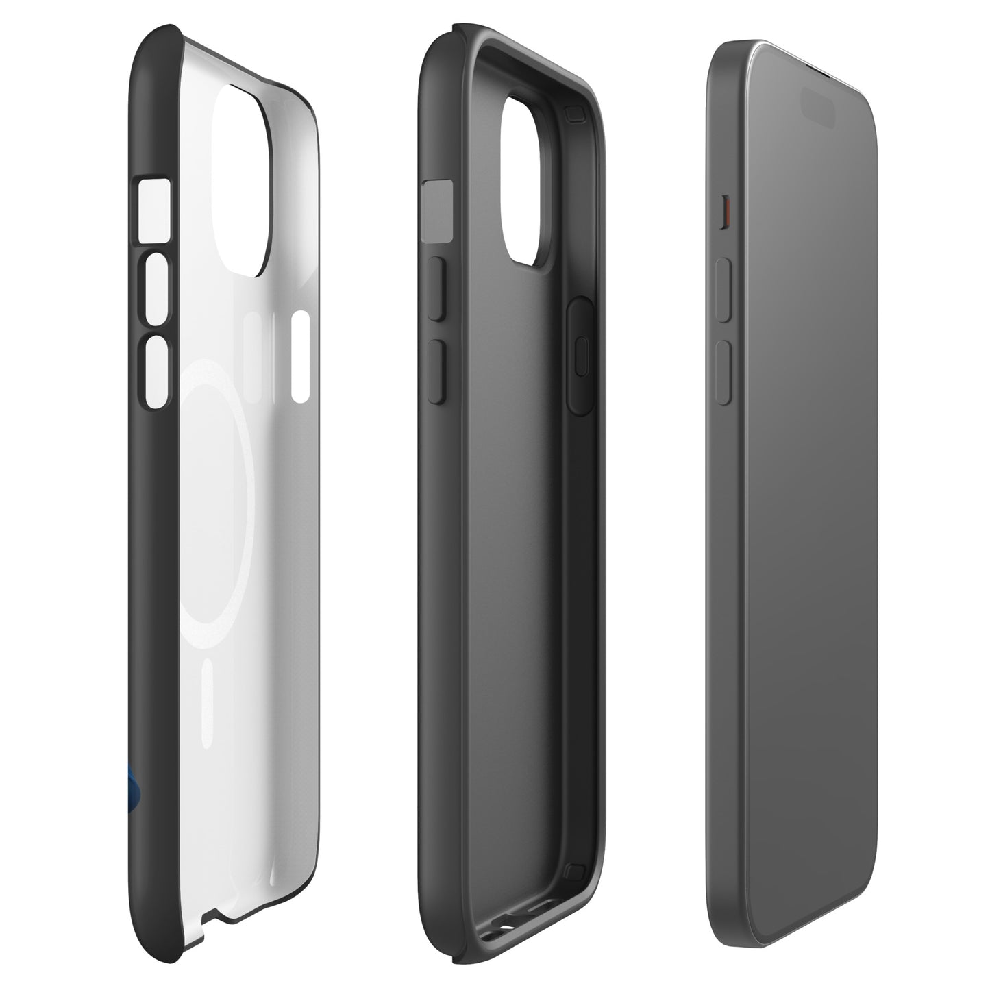 Magnetic Phone Case for iPhone with Blue Lily Bloom Art, sleek design and dual-layer protection.