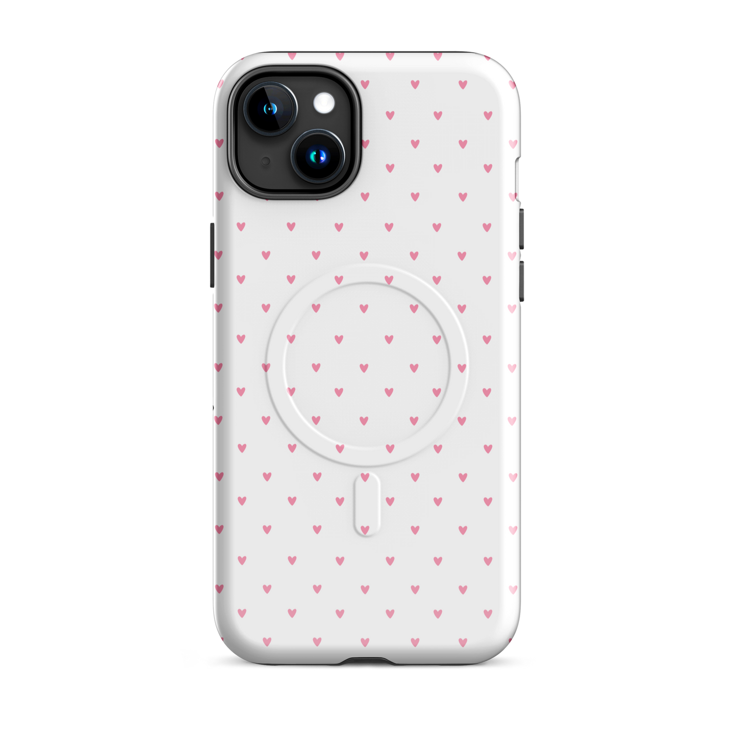 Magnetic Phone Case with heart-dot pattern for iPhone, combining cute and modern style.