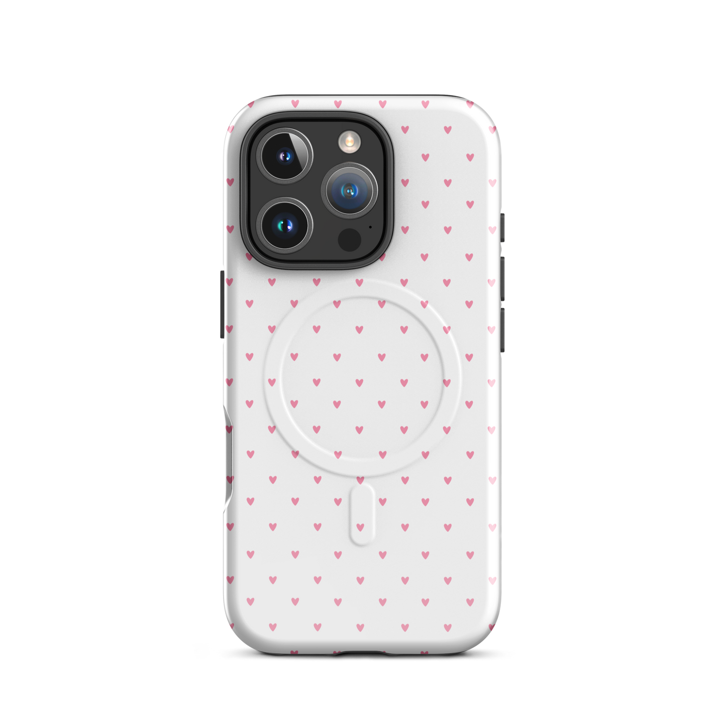 Magnetic Phone Case with Heart-Dot Pattern for iPhone