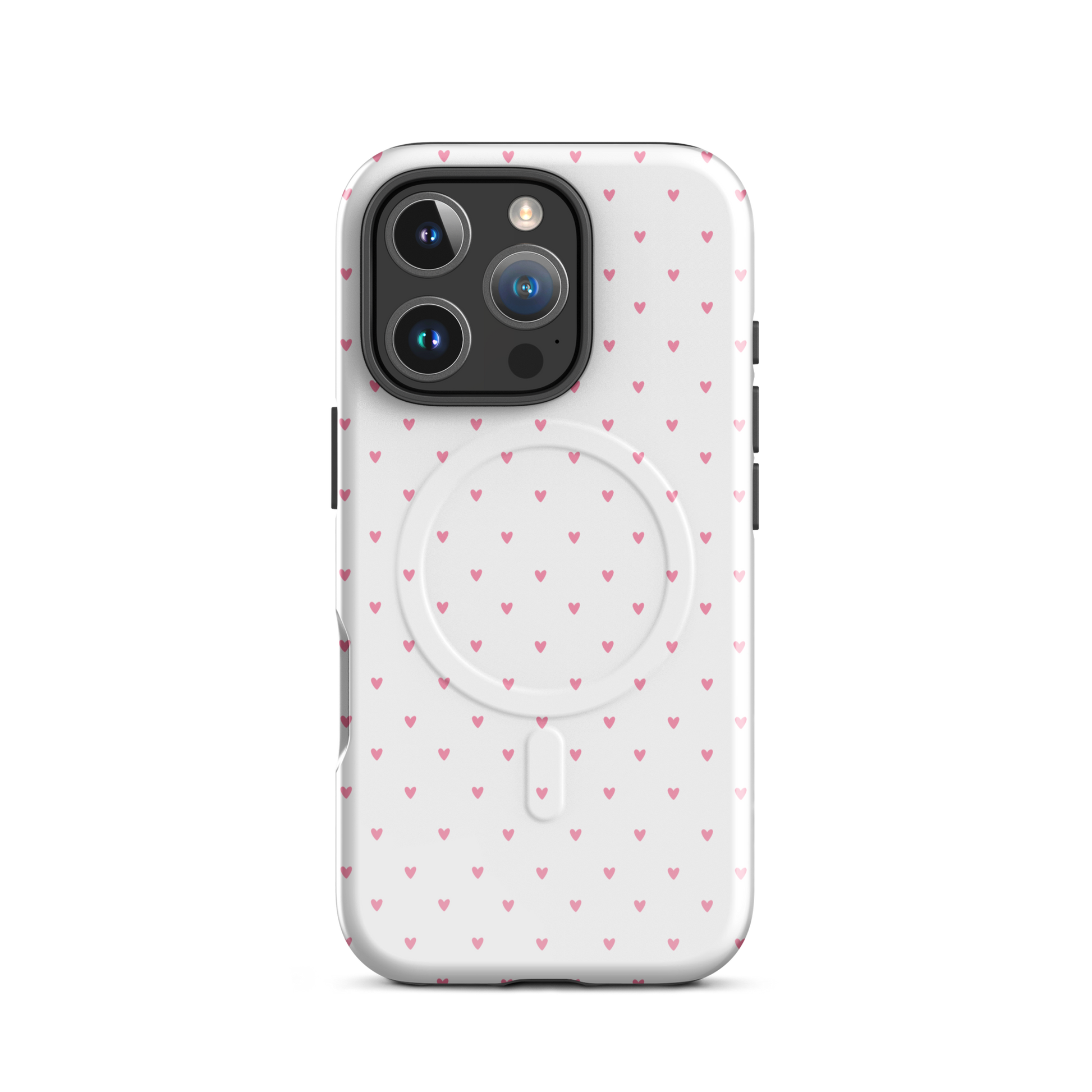 Magnetic Phone Case with Heart-Dot Pattern for iPhone
