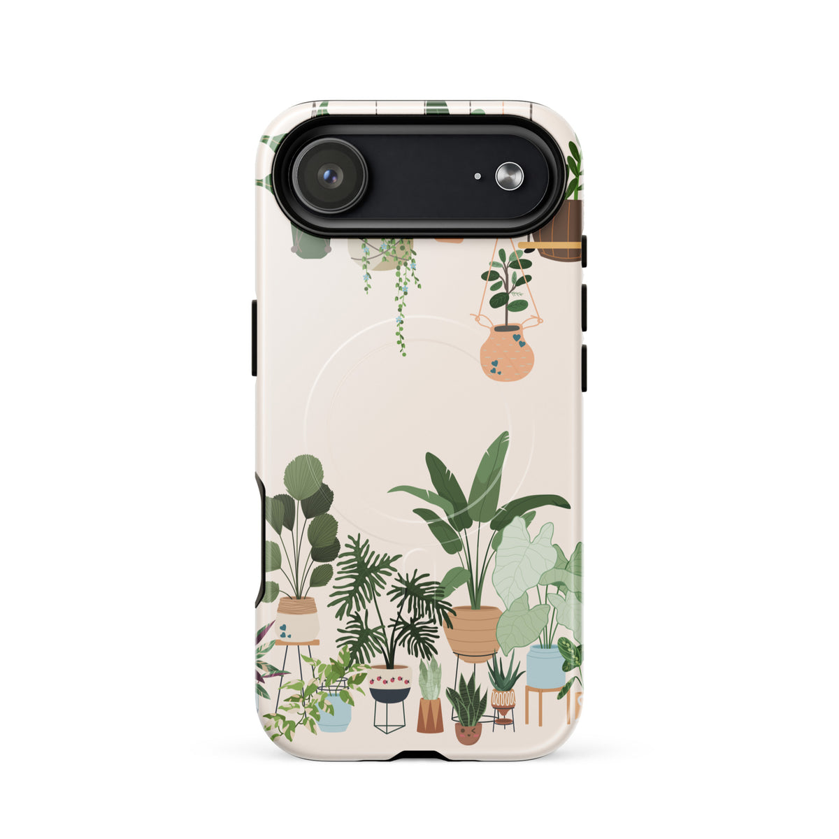 Botanical Bliss Magnetic Phone Case for iPhone with plant illustrations