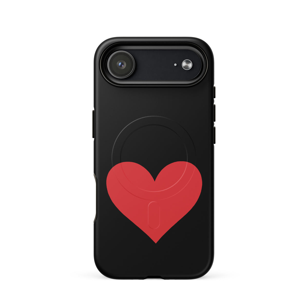 Magnetic Phone Case for iPhone with heart design in vibrant colors, showcasing style and protection.
