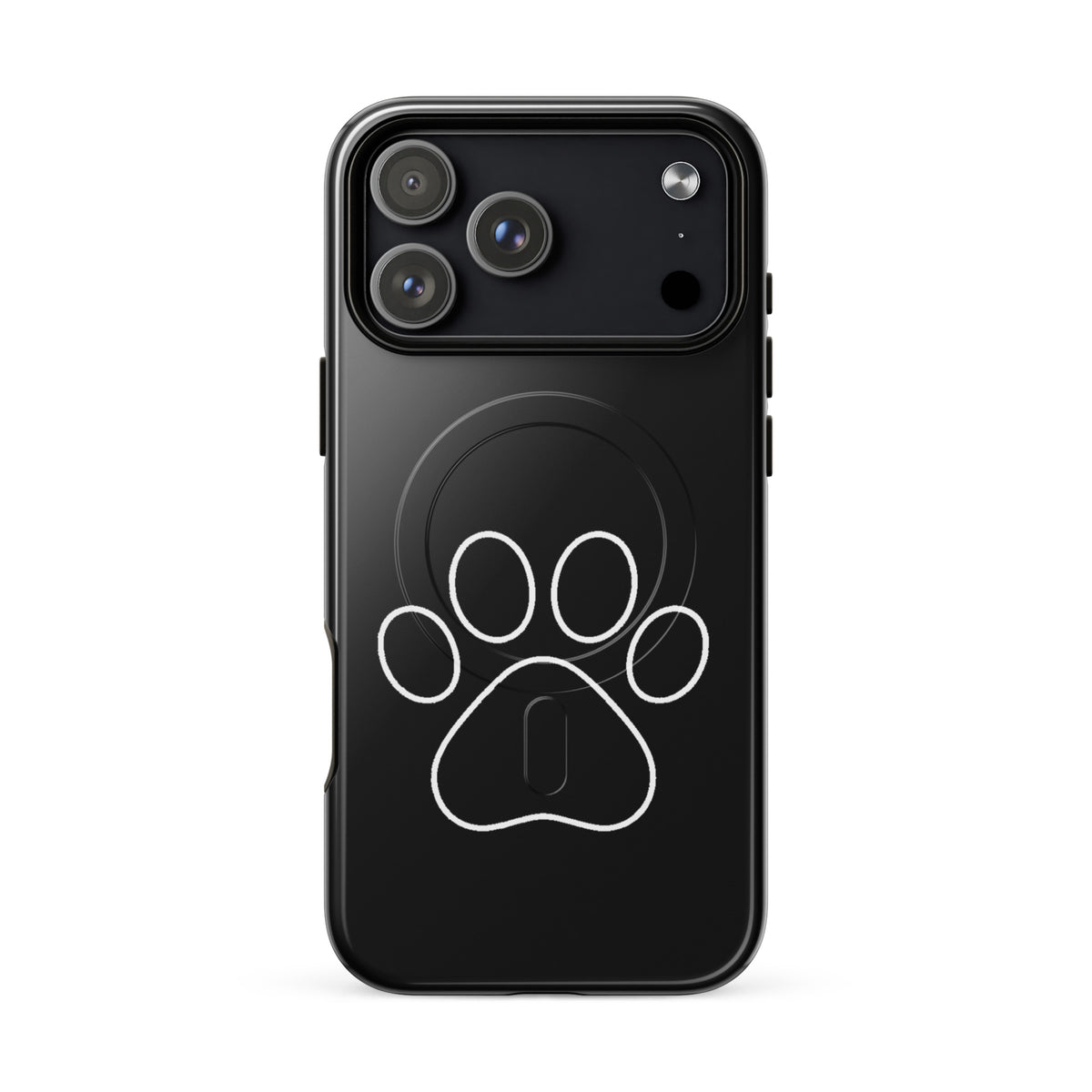 Magnetic Phone Case for iPhone: Paw Print Design for Pet Lovers (xx149)