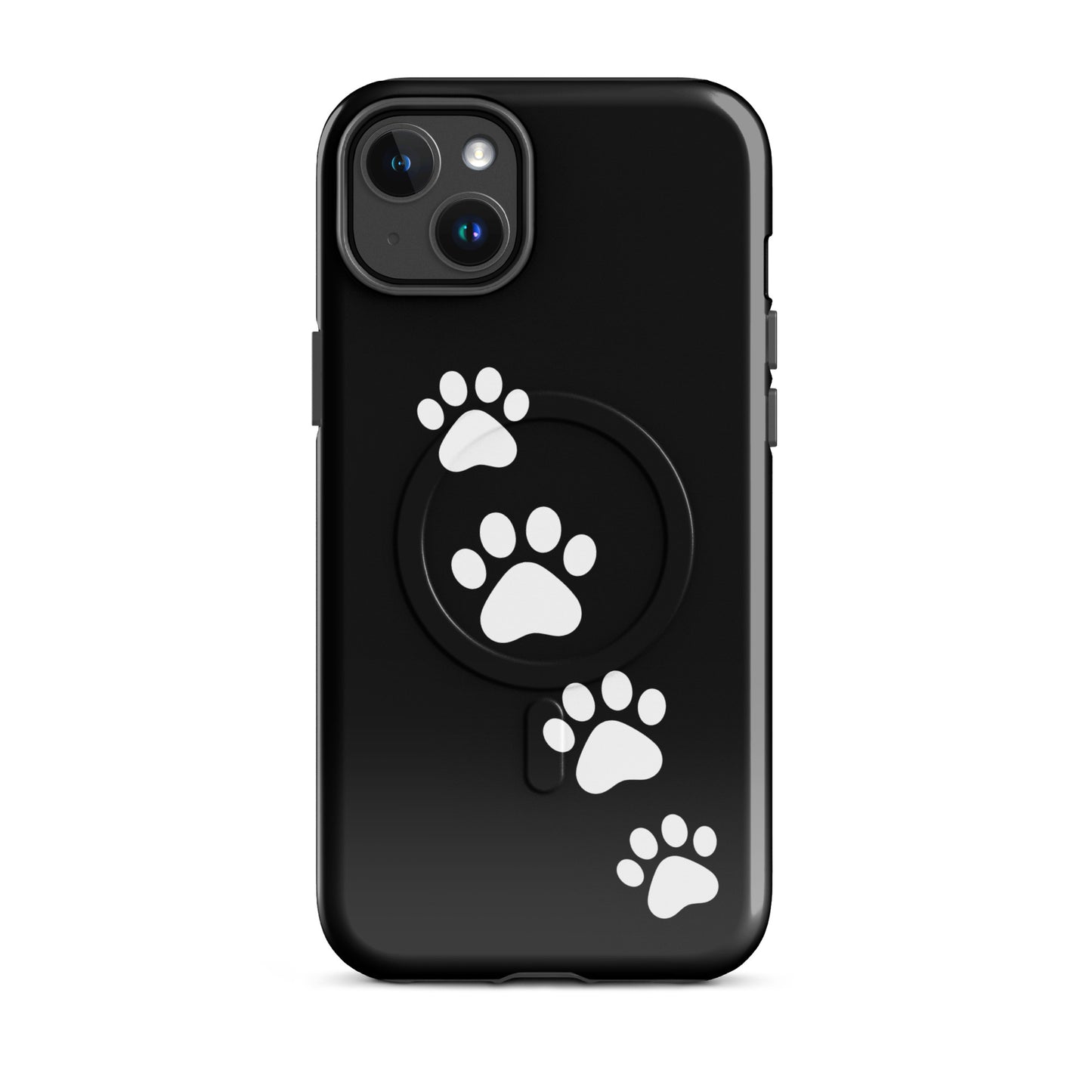 Magnetic Phone Case with paw print design for pet lovers