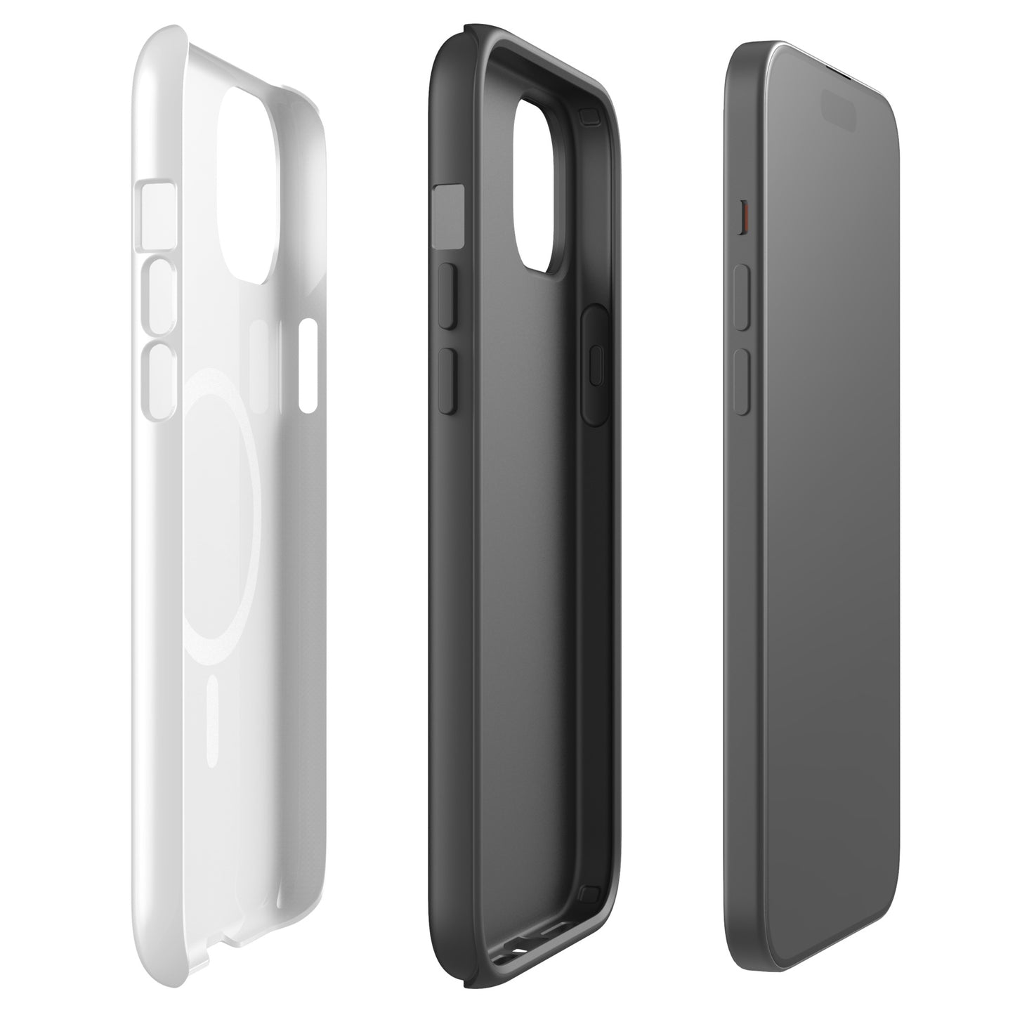 Magnetic Phone Case with stylish cat design for iPhone in white and black, offering sleek, dual-layer protection and modern art elegance.