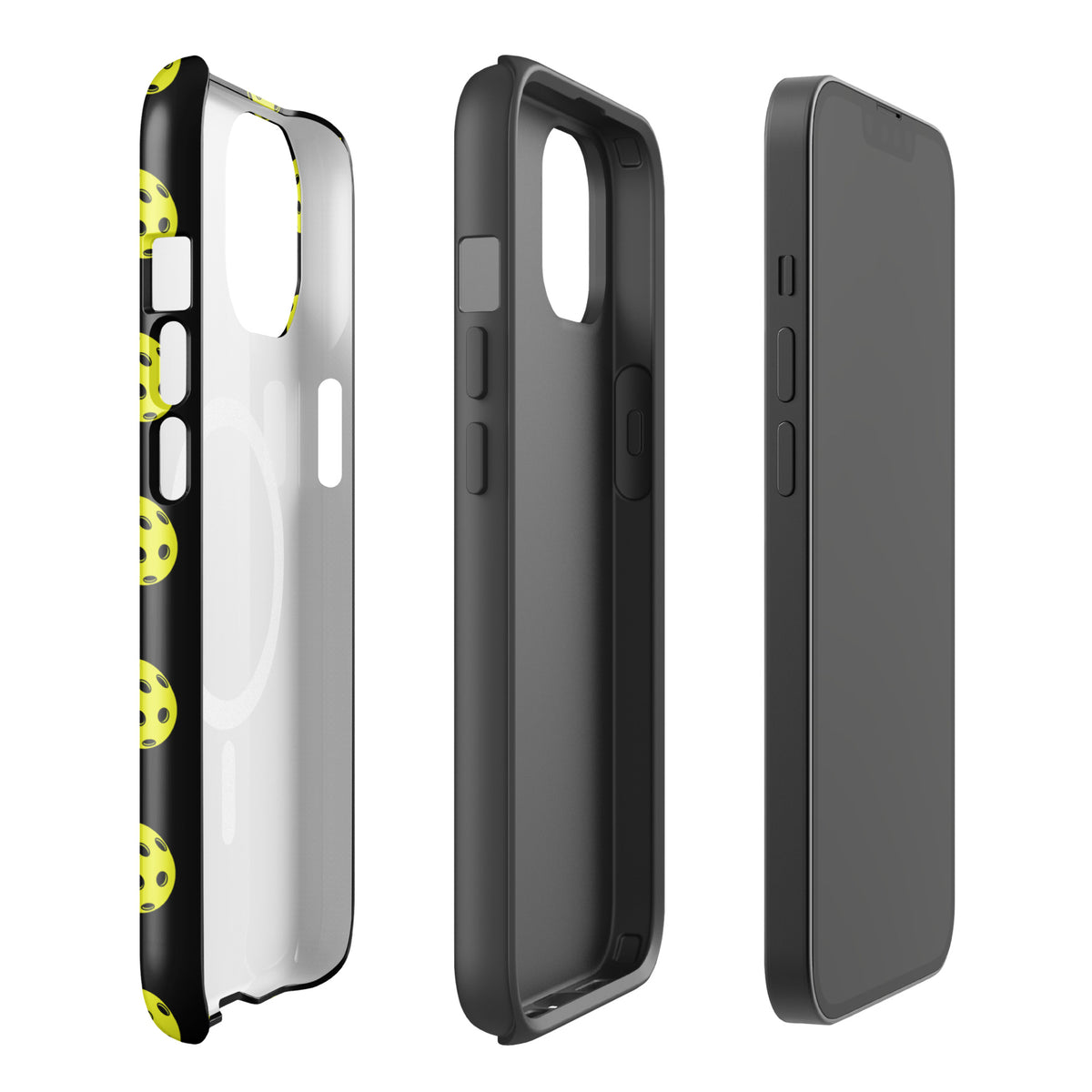 Magnetic Phone Case for iPhone with pickleball pattern, sporty design