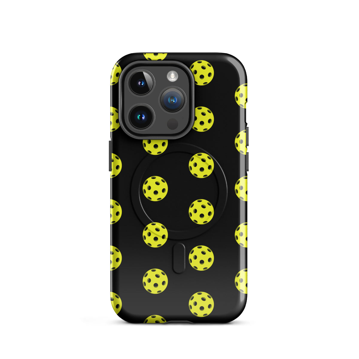 Magnetic Phone Case with pickleball pattern for iPhone featuring sporty, luxury-inspired design.