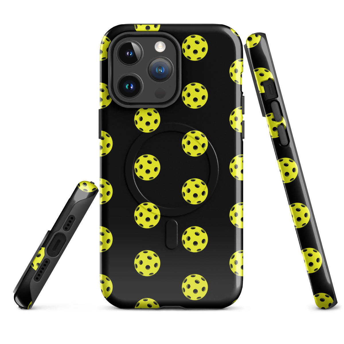 Magnetic Phone Case with Pickleball Pattern for iPhone, stylish sporty design
