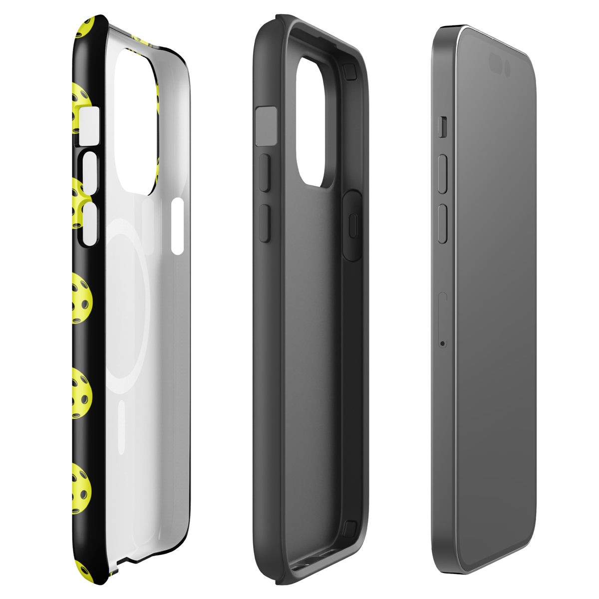 Magnetic Phone Case with pickleball pattern, showcasing bold sporty style and premium protection for iPhone enthusiasts.