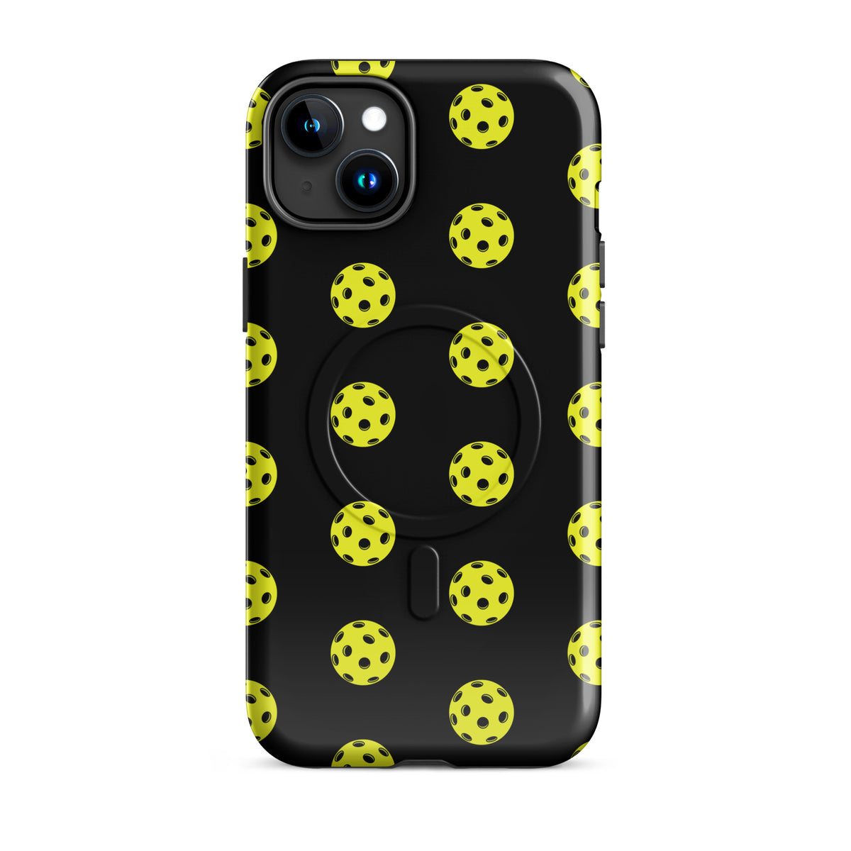 Magnetic Phone Case with pickleball pattern for iPhone, featuring sporty design and premium protection.