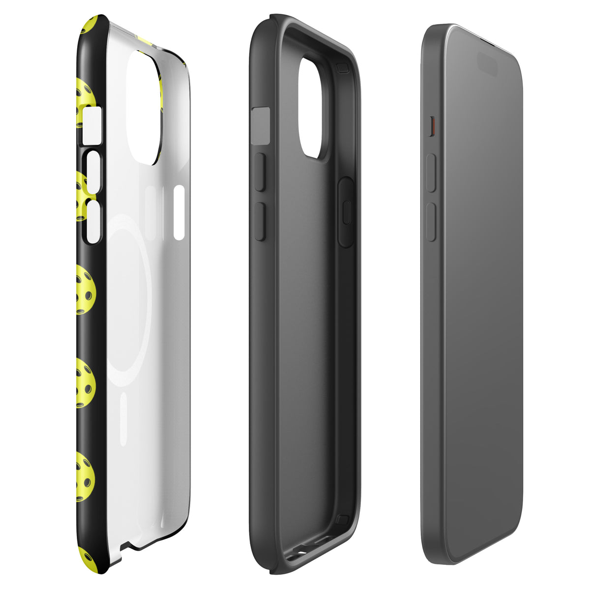 Magnetic Phone Case with pickleball pattern for iPhone, featuring sporty style and premium protection.