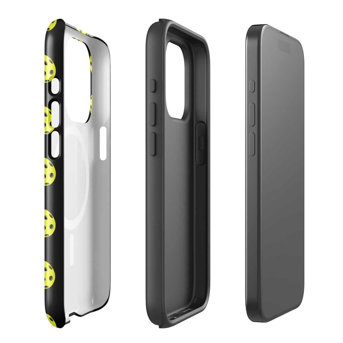 Magnetic Phone Case with pickleball pattern, offering sporty style and premium protection for iPhone enthusiasts.