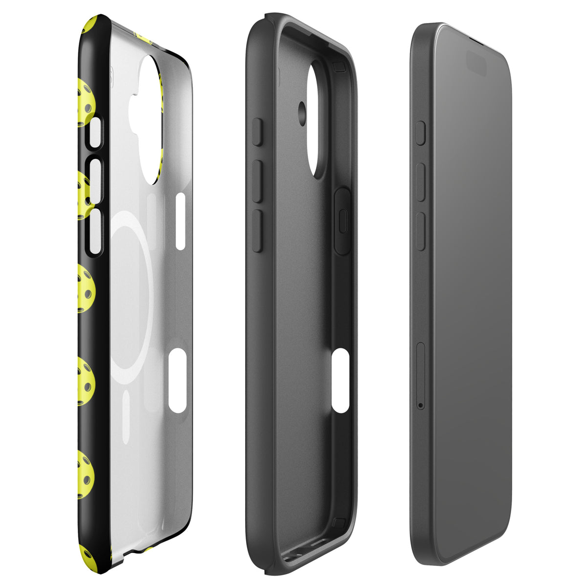 Magnetic Phone Case with Pickleball Pattern for iPhone - Sporty Style, Premium Protection