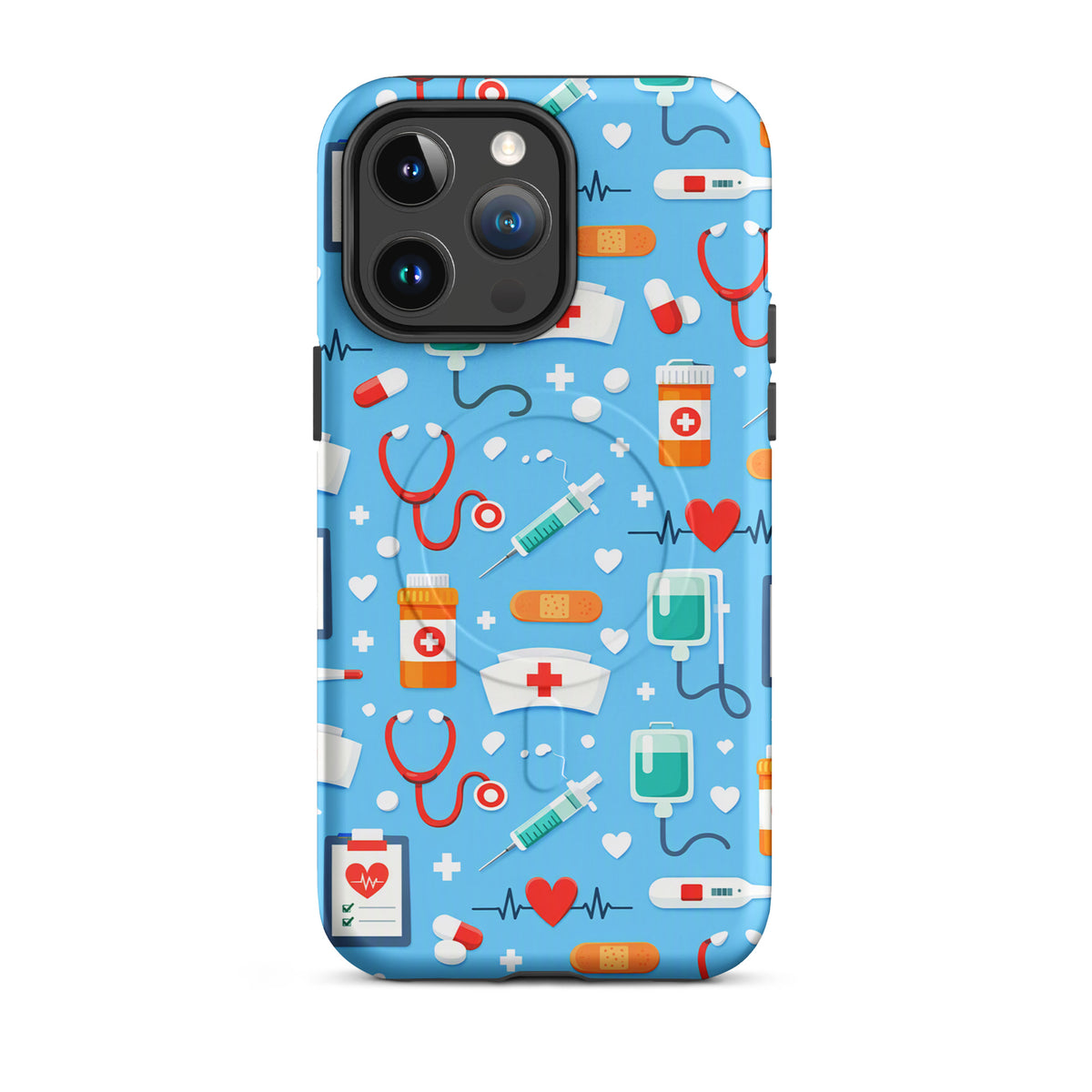 Magnetic Phone Case for iPhone with Colorful Medical Care Design