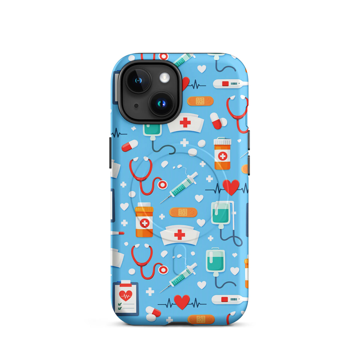 Magnetic Phone Case for iPhone with Colorful Medical Care Design