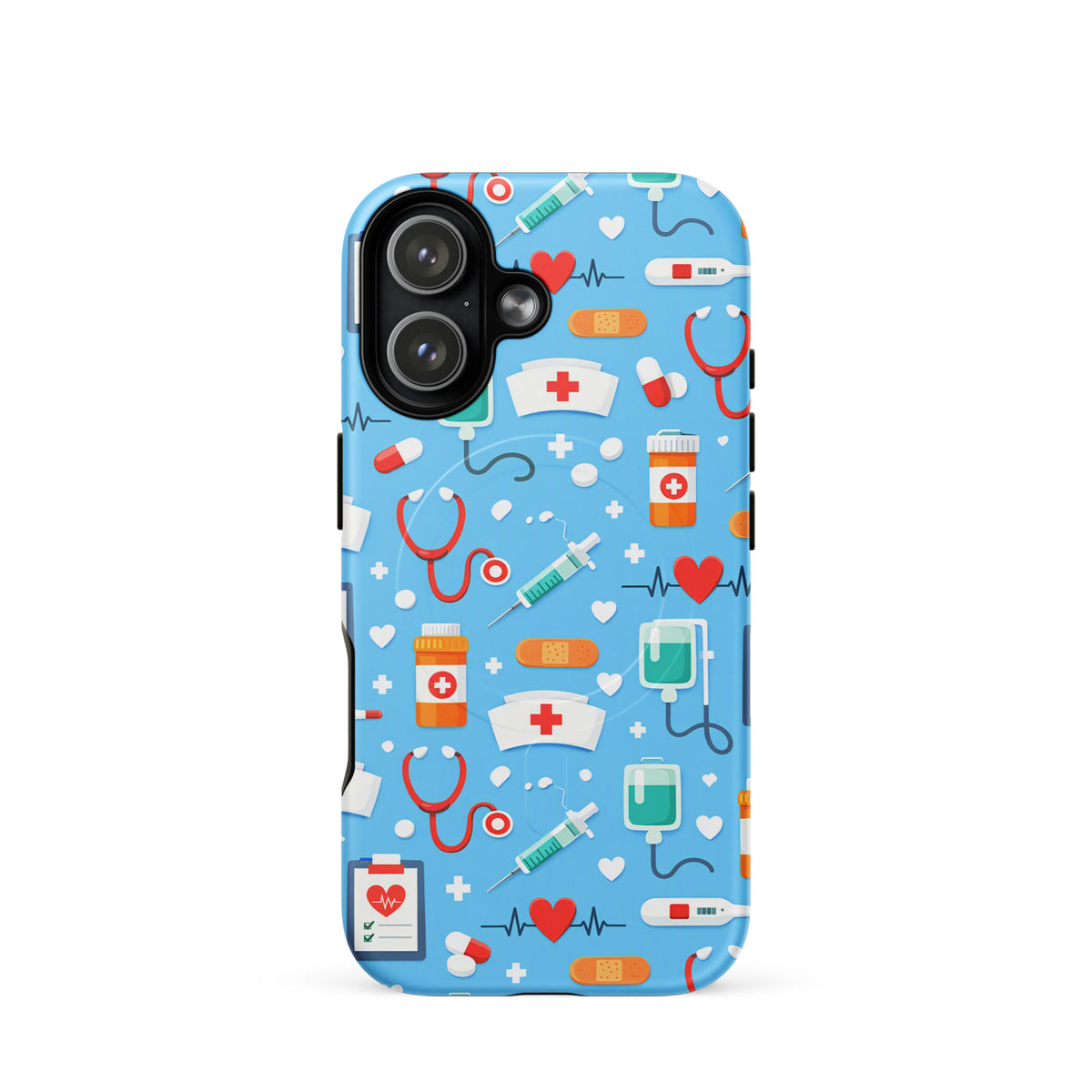 Magnetic Phone Case for iPhone with Colorful Medical Care Design