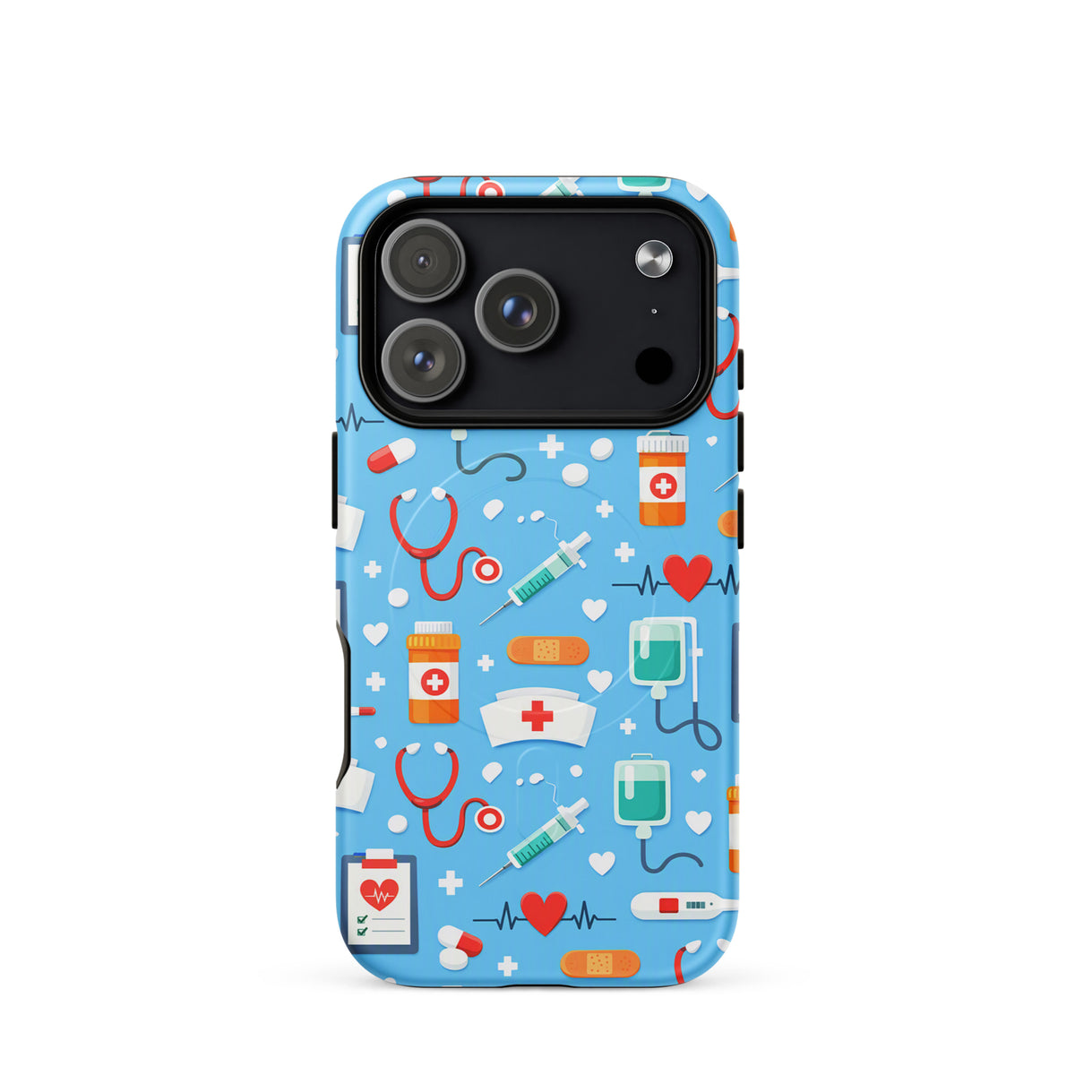 Magnetic Phone Case for iPhone with Colorful Medical Care Design