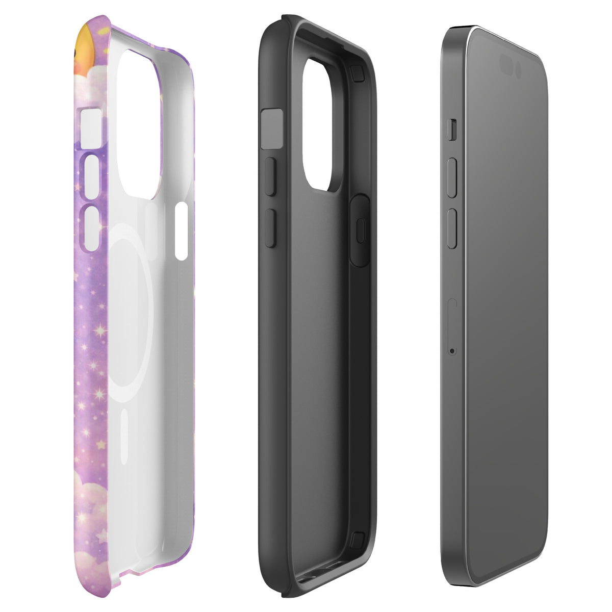 Magnetic Phone Case for iPhone with dreamy bunny moon design, featuring cute celestial artwork on a durable and cozy case.