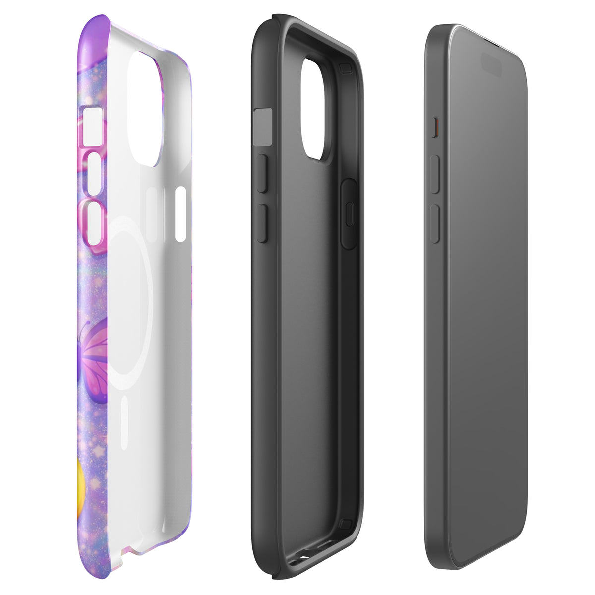 Magnetic Phone Case for iPhone - Sparkle Heart Fantasy Case (xx203)