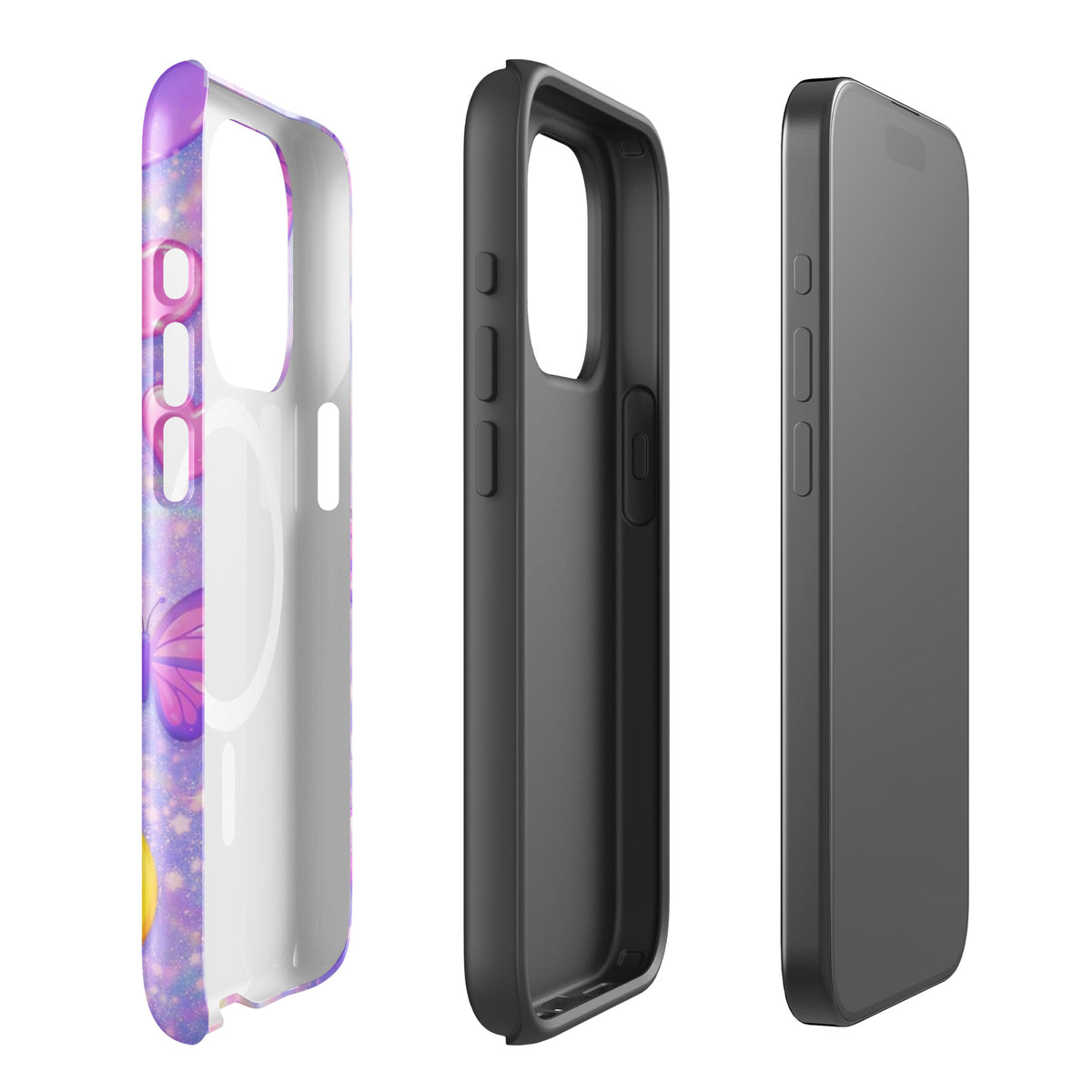 Magnetic Phone Case for iPhone - Sparkle Heart Fantasy Case (xx203)