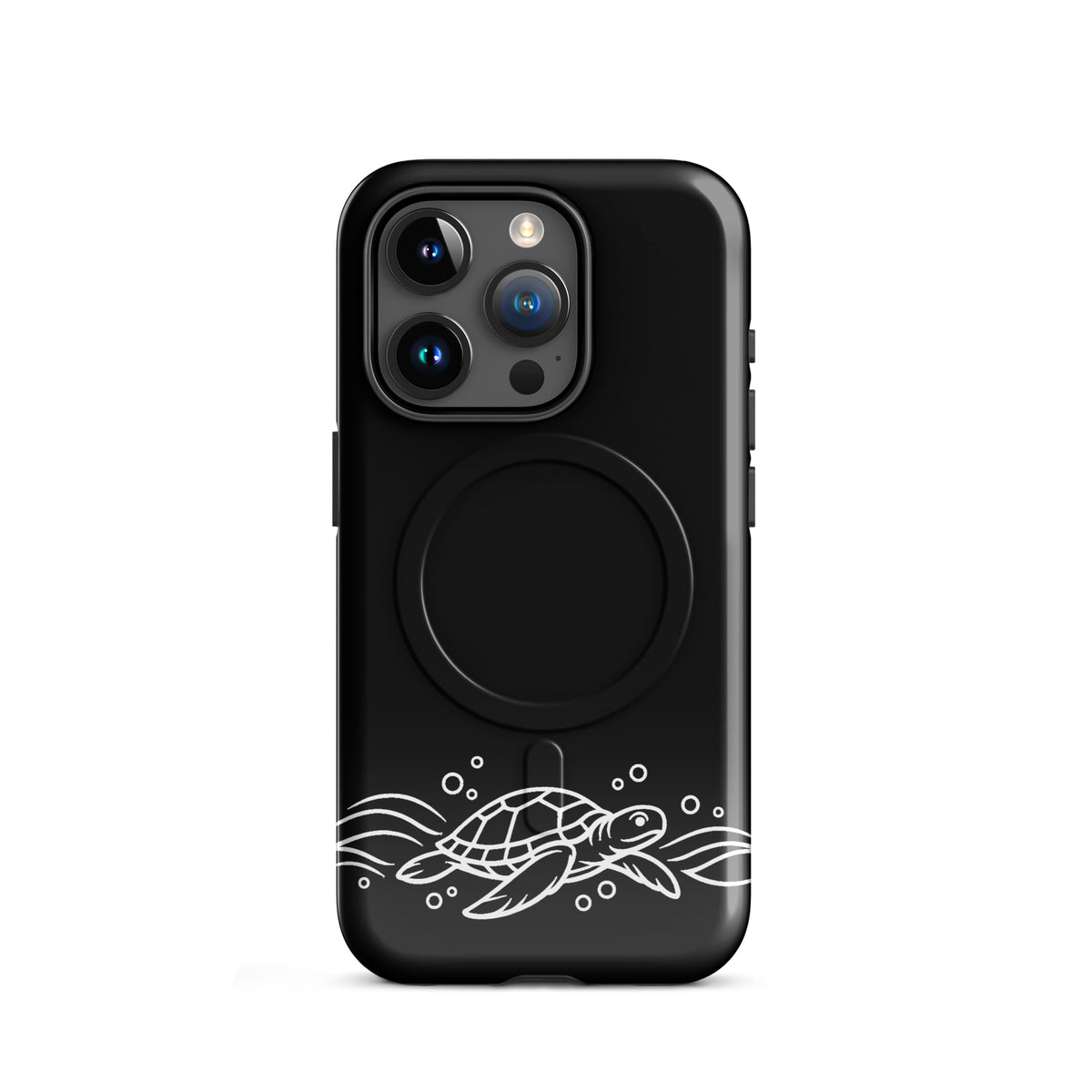 Magnetic Phone Case with minimalist sea turtle design, ideal for marine life enthusiasts, fits iPhone, stylish protection