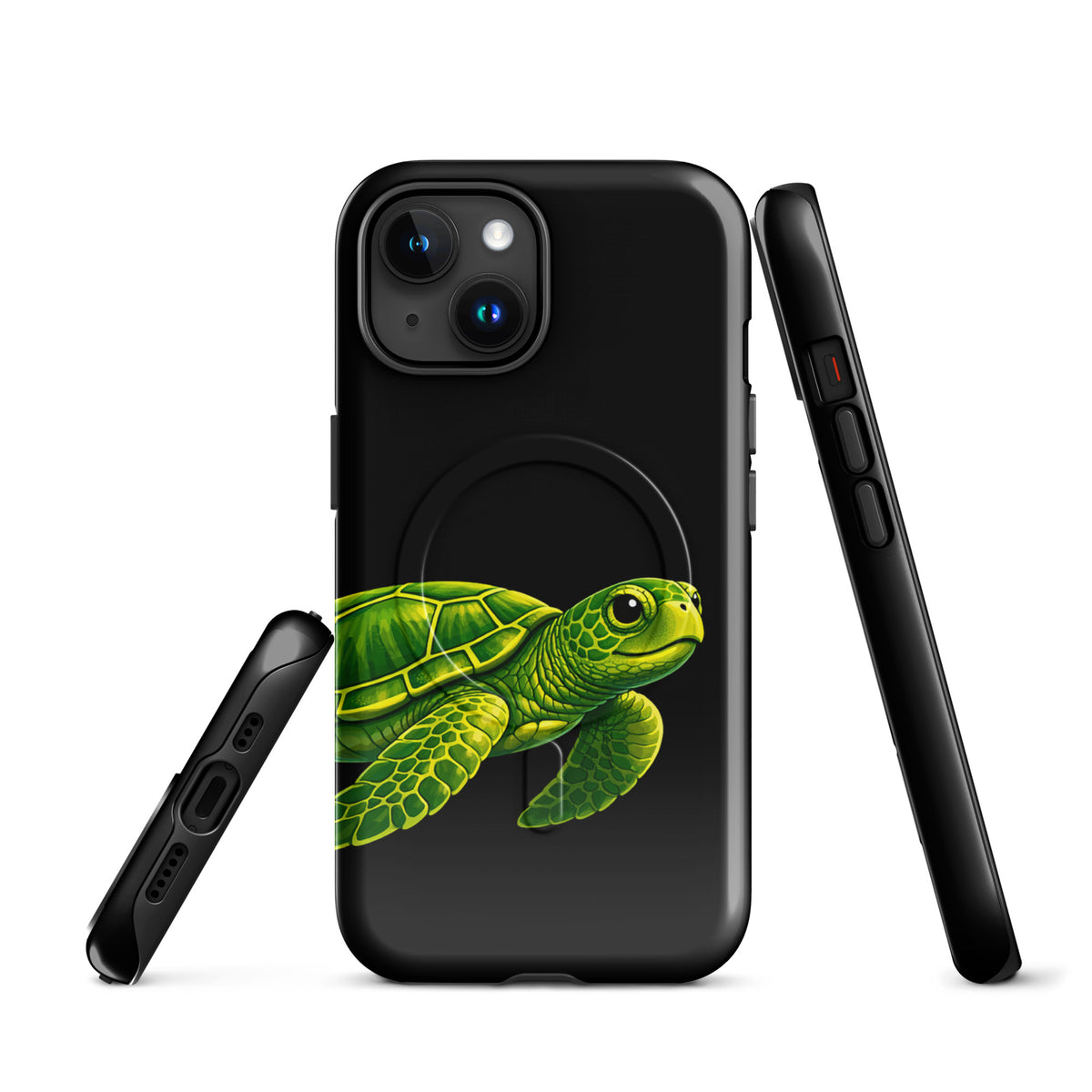 Magnetic Phone Case with vibrant sea turtle design for iPhone, offering style and protection with ocean-inspired elegance.