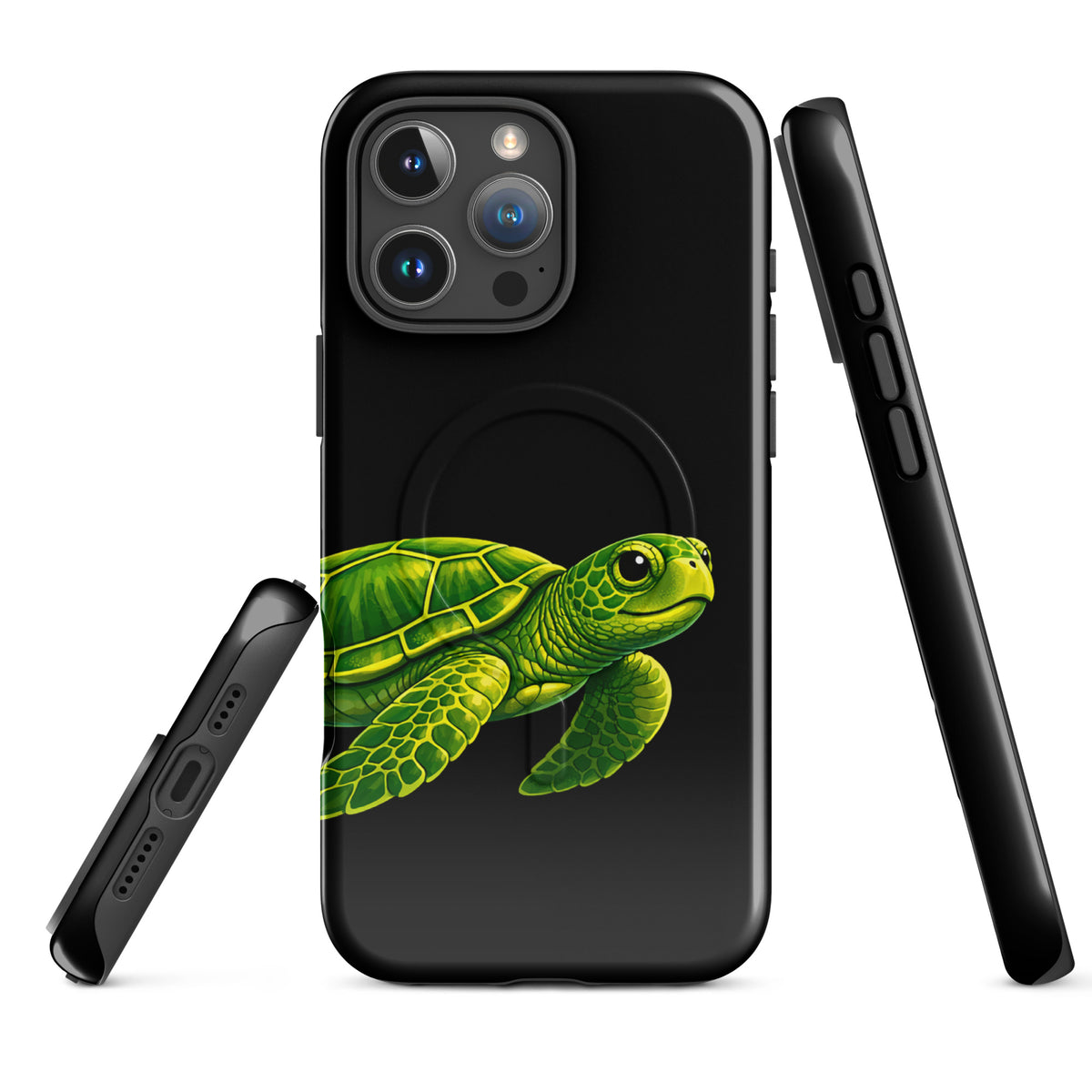 Magnetic Phone Case with sea turtle design, offering style and protection for your iPhone.