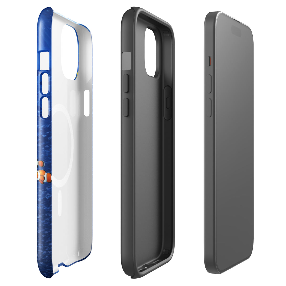 Magnetic Phone Case for iPhone with sea turtle design, showcasing dual-layer protection, graceful oceanic theme, and sleek profile.