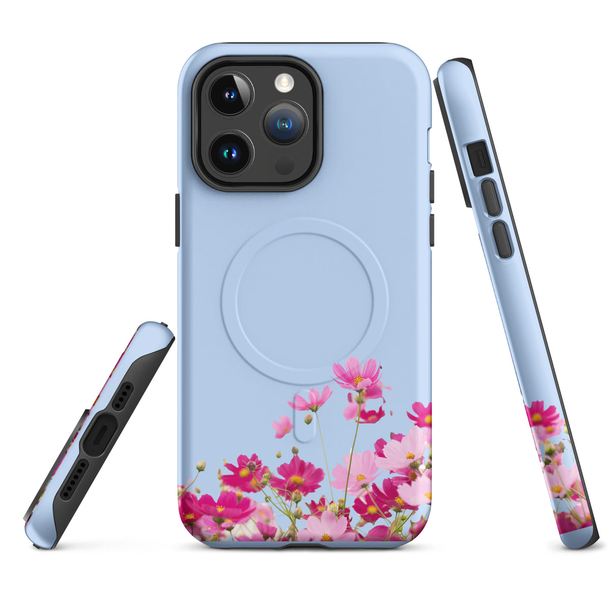 Magnetic Phone Case for iPhone with Blooming Floral Charm (xx212)