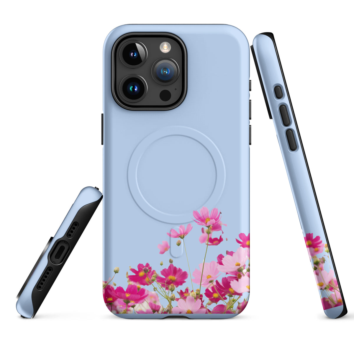 Magnetic Phone Case for iPhone with Blooming Floral Charm (xx212)