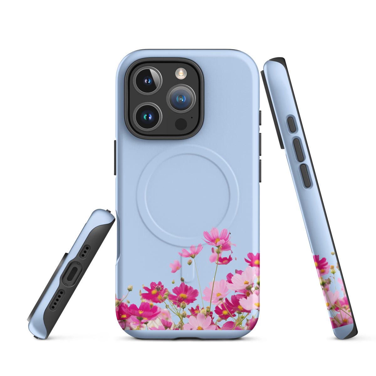 Magnetic Phone Case for iPhone with Blooming Floral Charm (xx212)