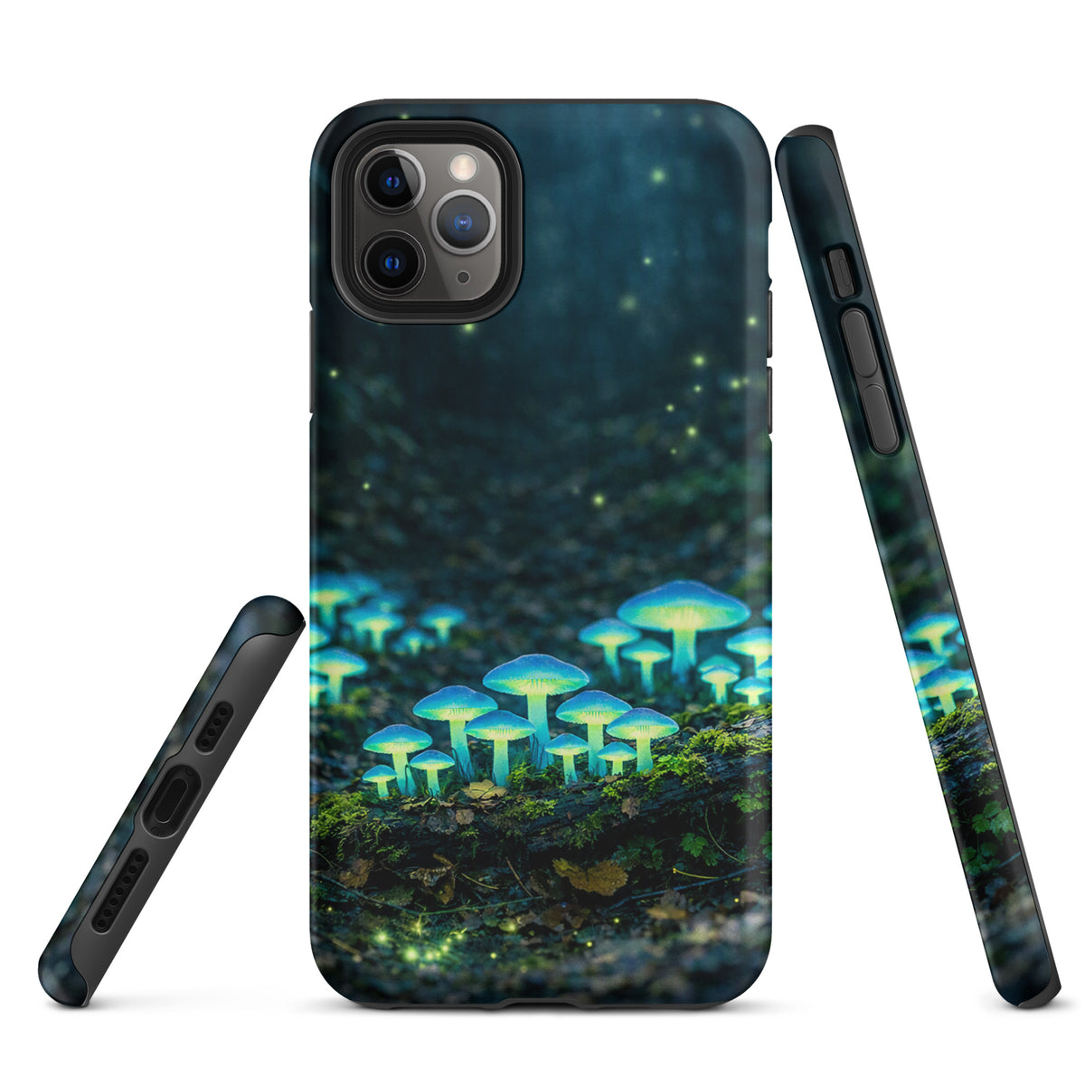 Phone Case with glowing forest mushrooms design for iPhone