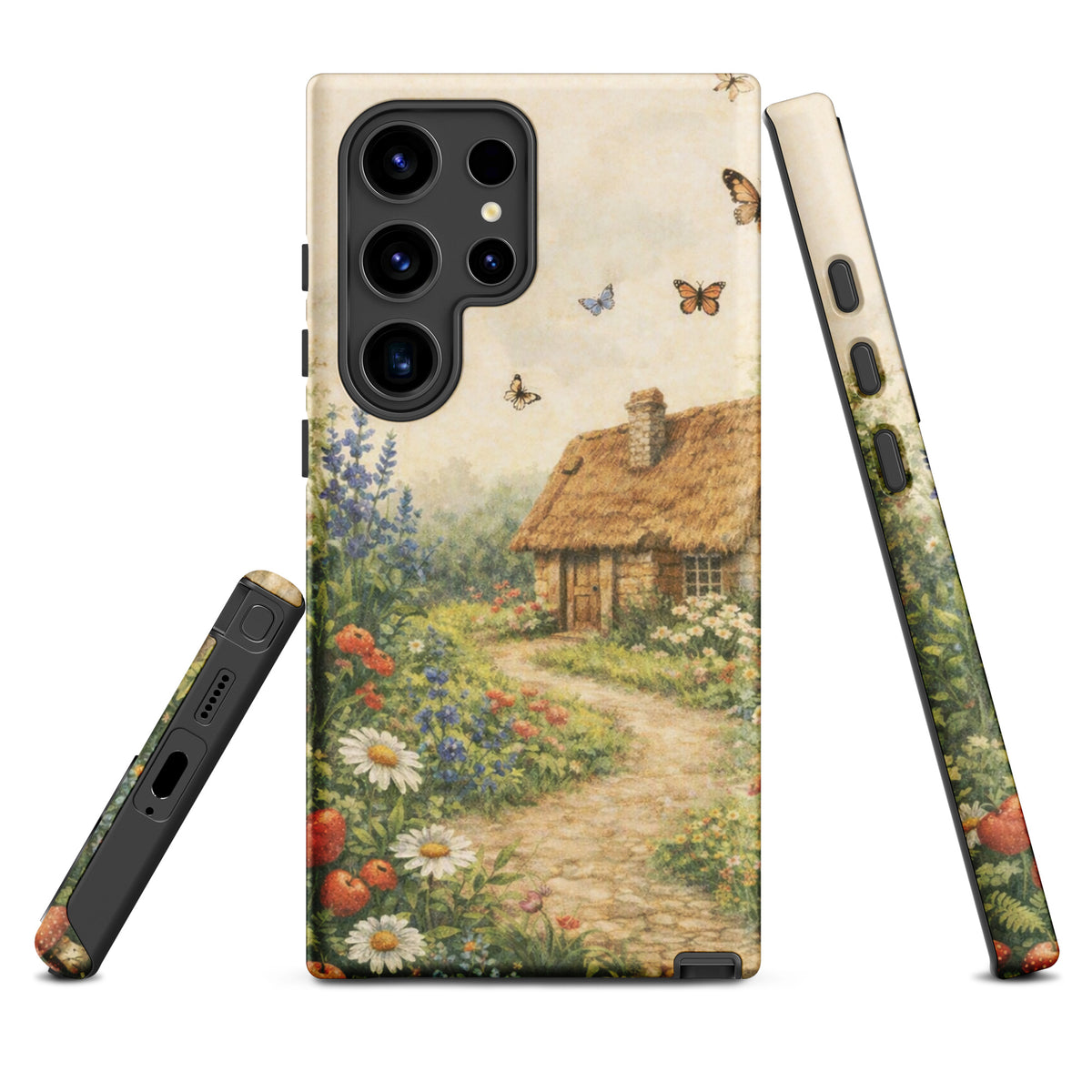 Phone Case for Samsung Galaxy with cottage garden art and flowers