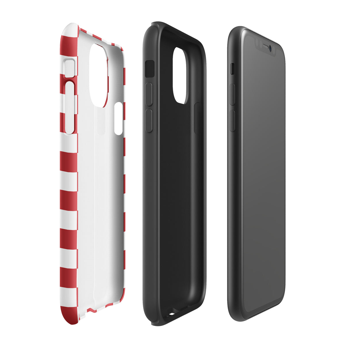 Phone Case for iPhone with crimson red checkered design, featuring bold pattern for fashion-forward, playful style and device protection.