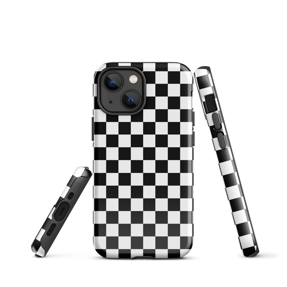 Phone Case for iPhone with bold checkered pattern showcasing stylish and fun protective design.
