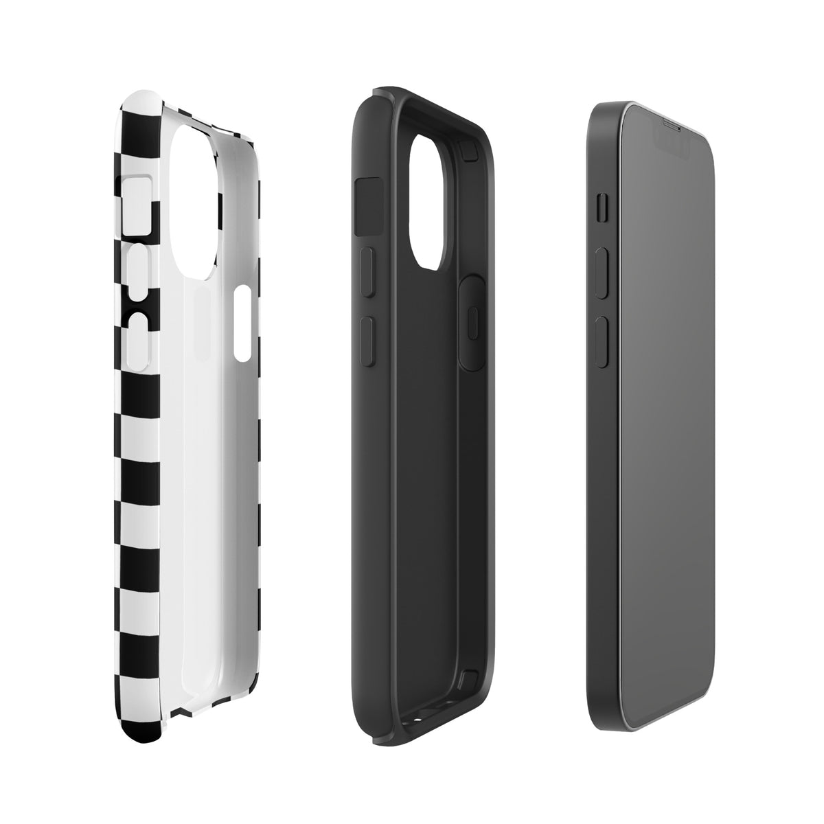 Phone Case, Bold Checkered design for iPhone, adds style and protection.