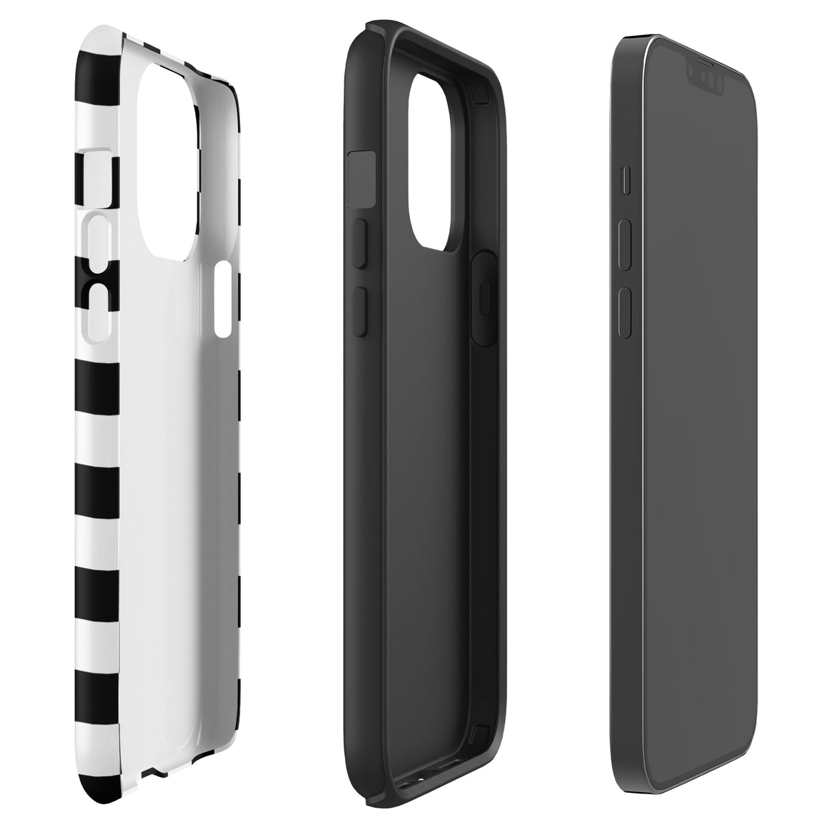Phone Case for iPhone with bold black-and-white checkered pattern, showcasing fun and fierce design for a stylish everyday look.