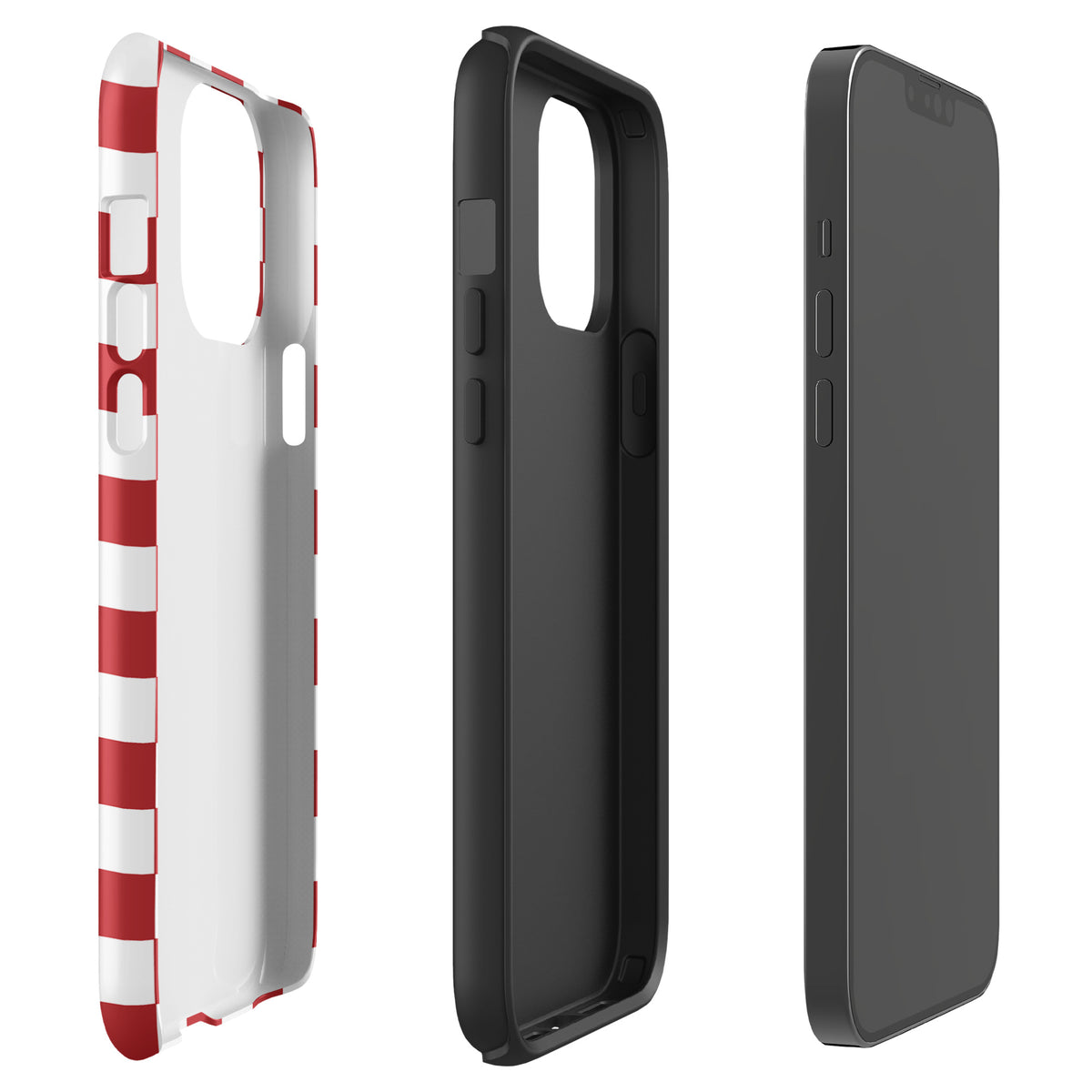 Phone Case for iPhone: Crimson Red Checkered Design, stylish and bold, adding personality and flair to your device.