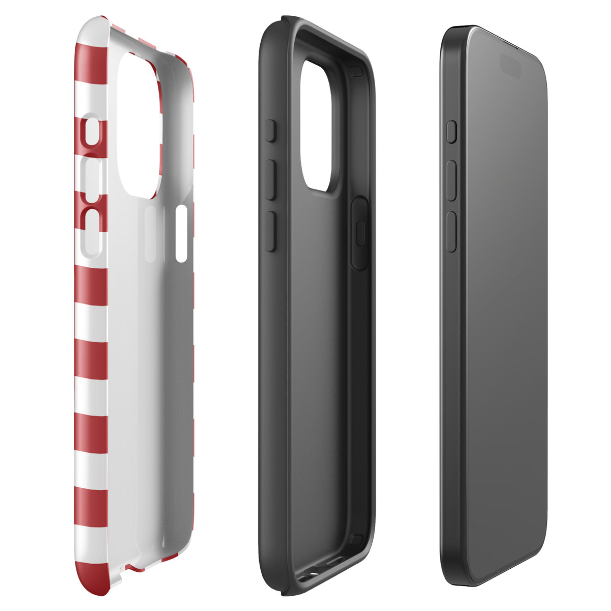 Crimson red checkered phone case for iPhone with bold, playful design showcasing style and protection.