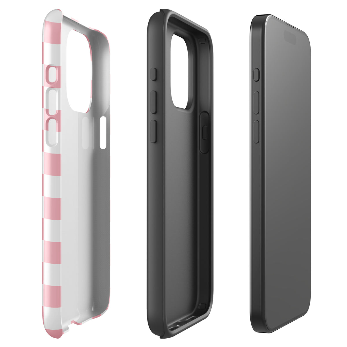 Phone Case with playful pink and white checkered pattern for iPhone, showcasing style and protection.