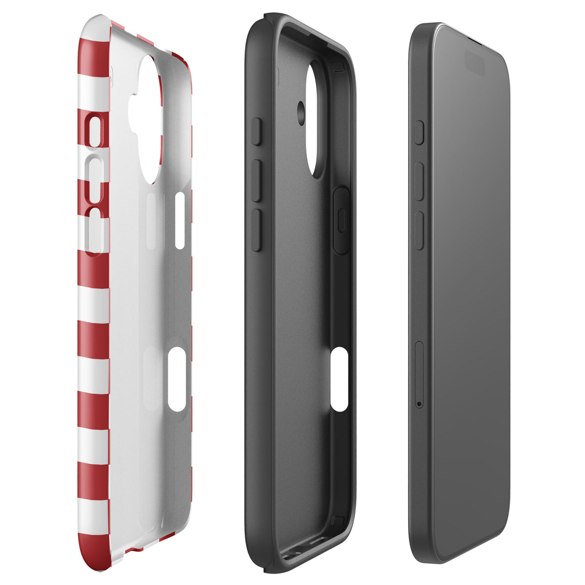 Phone Case for iPhone with crimson red checkered design, showcasing fun and bold protective style for everyday fashion.