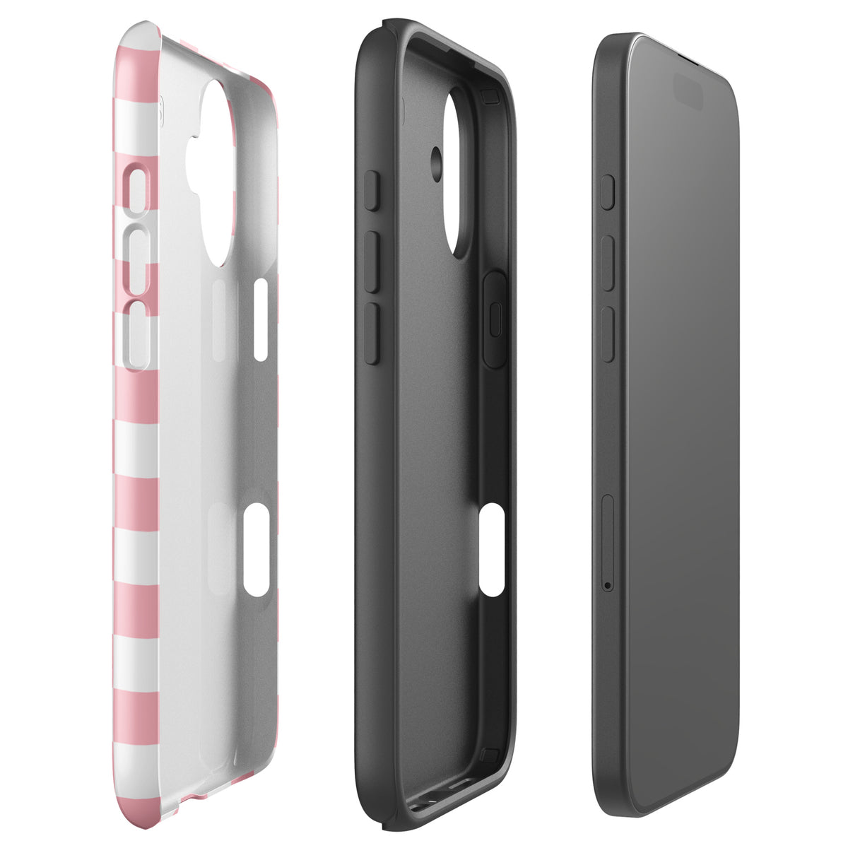 Phone Case with playful pink and white checkered design for iPhone, showing stylish protection for your device.