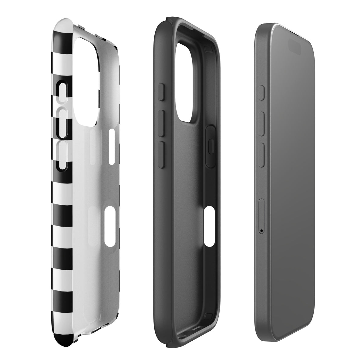 Phone Case with bold checkered pattern for iPhone, showcasing fun and fearless style, perfect for adding personality to your device.