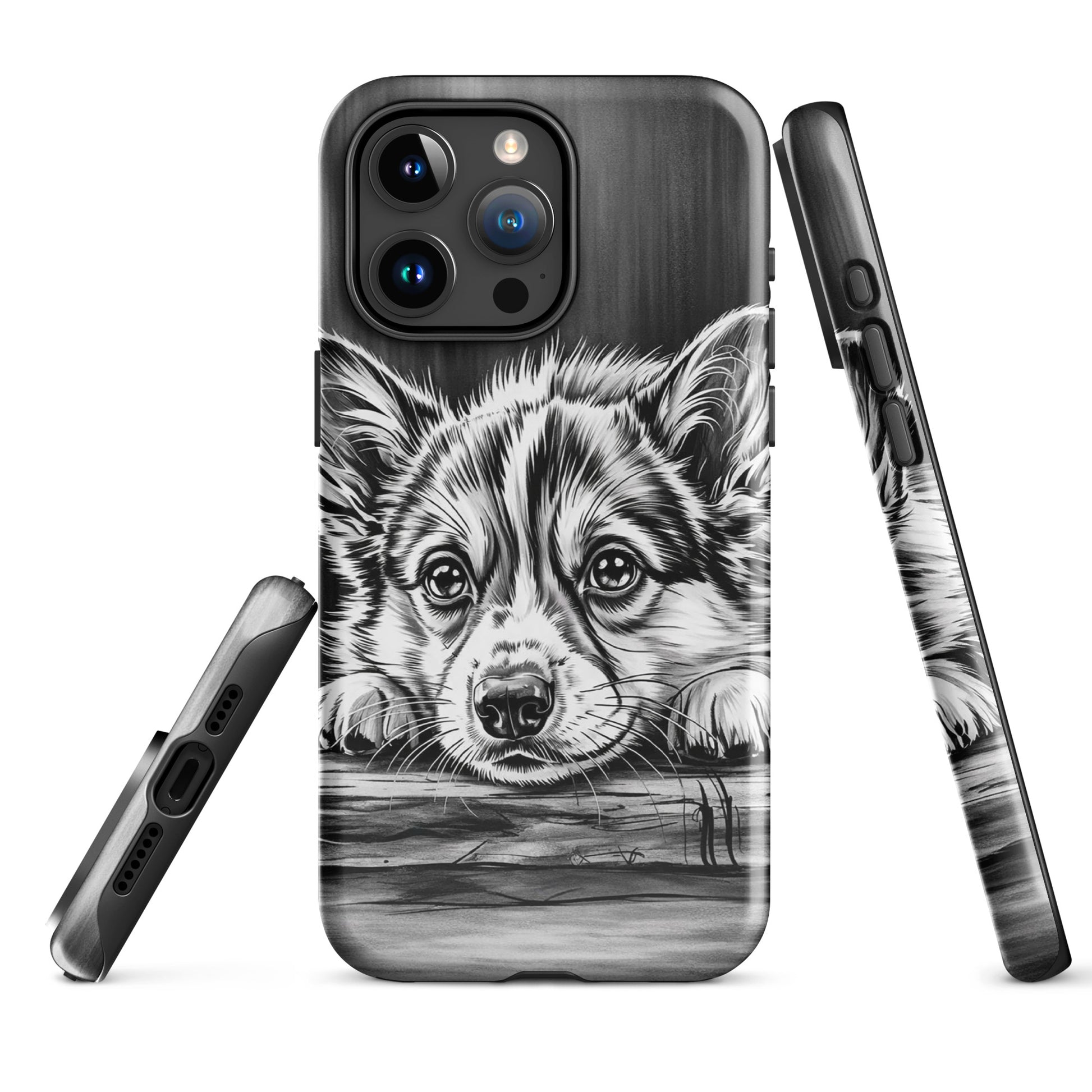 Phone Case with elegant puppy art and premium protection for iPhone