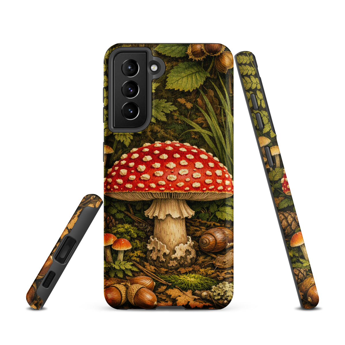 Phone Case featuring Amanita muscaria mushroom design for Samsung Galaxy.